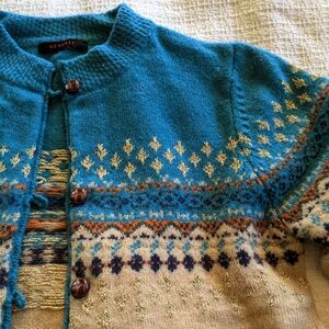 RARE!!! Japan Brand RËALFiT 100% Wool Sweater ~ Many Details!